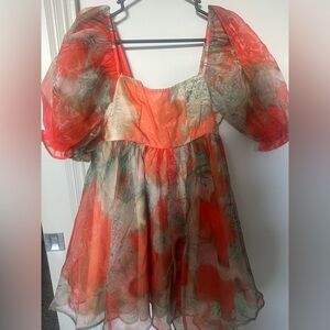 SHEIN Women’s Dress in Orange and Green